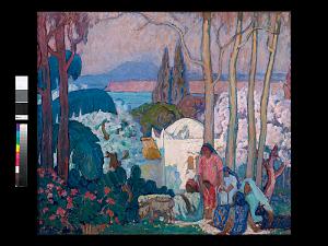 AUGUSTIN FERRANDO 1880-1957 02 - Oran .Femmes devant un marabout .